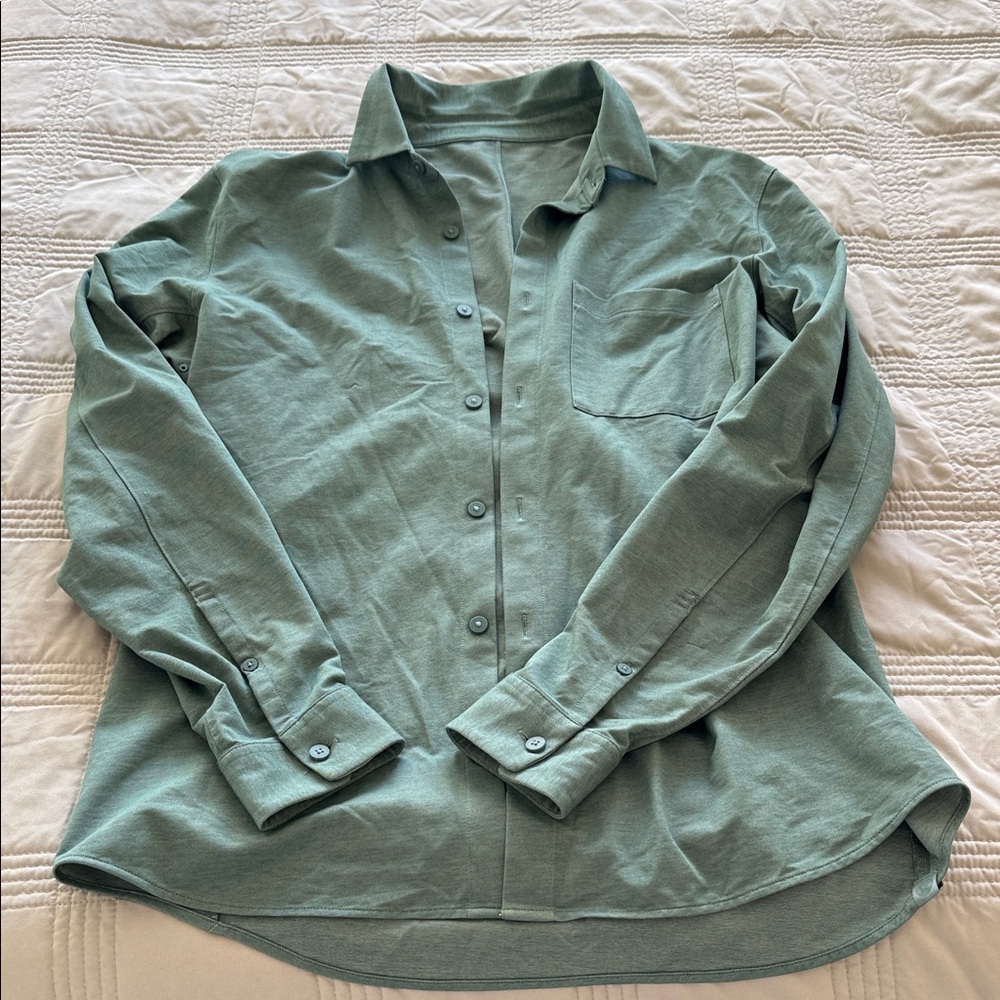 lululemon athletica Green Button Down Shirt